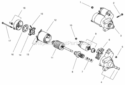Part Location Diagram of 2430101 Toro Commutator-End Cap