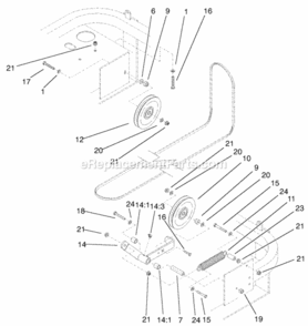 Page S Diagram and Parts List for 210002101-210999999 Toro Lawn Tractor