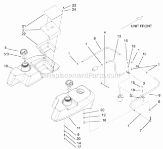 Page AB Diagram and Parts List for 210002101-210999999 Toro Lawn Tractor