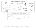 Carburetor Overhaul Kit Assembly Diagram and Parts List for 240000894-240999999 - 2004 Toro