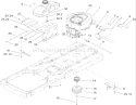 Engine Assembly Diagram and Parts List for 260020000-260999999 - 2006 Toro Lawn Tractor