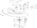 42 Inch Deck Spindle and Belt Drive Assembly Diagram and Parts List for 290000001-290001198 - 2009 Toro Lawn Tractor