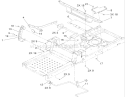 Deck Lift and Seat Support Assembly Diagram and Parts List for 270000001-270999999 - 2007 Toro Lawn Tractor
