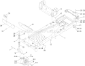 Frame and Castor Wheel Assembly Diagram and Parts List for 290000200-290999999 - 2009 Toro Lawn Tractor