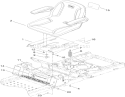 Seat Assembly Diagram and Parts List for 310000001-310999999 - 2010 Toro Lawn Tractor