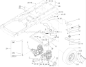 Hydro and Drive Belt Assembly Diagram and Parts List for 260020000-260999999 - 2006 Toro Lawn Tractor