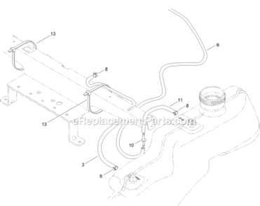 Fuel_Delivery_Assembly Diagram and Parts List for 312000001-312999999 Toro Lawn Tractor