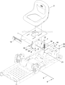 Seat_Assembly Diagram and Parts List for 312000001-312999999 Toro Lawn Tractor