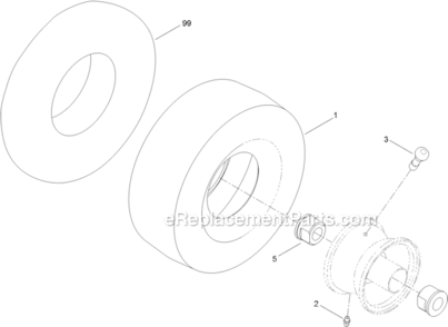 Caster_Wheel_Assembly_No_120-5515 Diagram and Parts List for 312000001-312999999 Toro Lawn Tractor