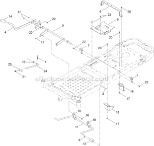Deck_Lift_Assembly Diagram and Parts List for 312000001-312999999 Toro Lawn Tractor