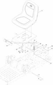 Seat_Assembly Diagram and Parts List for 314000001 - 314999999 Toro Lawn Tractor