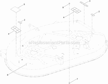 42_Inch_Deck_Assembly_No_119-8840 Diagram and Parts List for 314000001 - 314999999 Toro Lawn Tractor