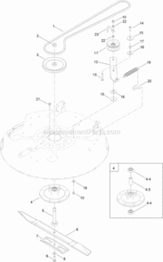 Part Location Diagram of 119-8825 Toro Shaft-spindle