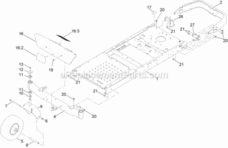Part Location Diagram of 119-3473 Toro 13 Inch Wheel And Tire Asm