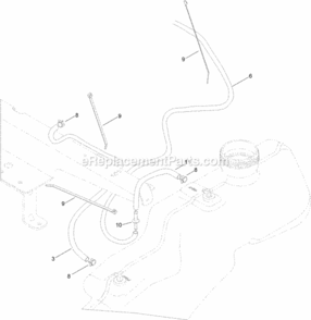 Fuel_Delivery_Assembly Diagram and Parts List for 314000001 - 314999999 Toro Lawn Tractor