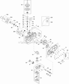 Left_Hand_Hydro_Transaxle_Assembly_No_119-3350 Diagram and Parts List for 314000001 - 314999999 Toro Lawn Tractor