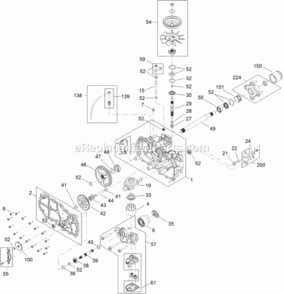 Right_Hand_Hydro_Transaxle_Assembly_No_119-3351 Diagram and Parts List for 314000001 - 314999999 Toro Lawn Tractor