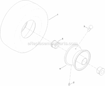 Wheel_And_Tire_Assembly_No_120-5515 Diagram and Parts List for 313100001 - 313999999 Toro Lawn Tractor