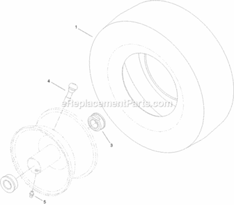 13_Inch_Wheel_And_Tire_Assembly_No_119-3473 Diagram and Parts List for 312000001 - 312999999 Toro Lawn Tractor