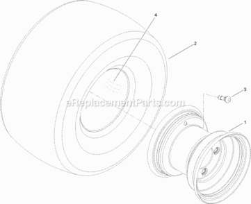 Wheel_And_Tire_Assembly_No_125-1758 Diagram and Parts List for 312000001 - 312999999 Toro Lawn Tractor