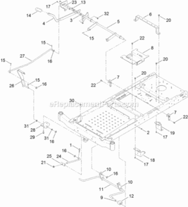 Part Location Diagram of 120-7937-01 Toro Mount-Hydro, Front Left Hand