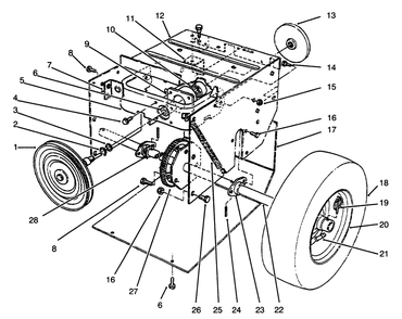 Traction Assembly Diagram and Parts List for 6900001 - 6999999 Toro Snow Blower