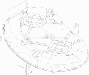 Part Location Diagram of 112-3975 Toro 42 Inch Chute Asm