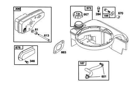 Engine Briggs & Stratton Model 128807-0658-01 Diagram and Parts List for 6900001 - 6999999 Toro Lawn Mower