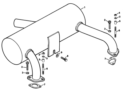 Exhaust-Engine Kohler Model No. Kt17qs Type No. 24324 (Continued) Diagram and Parts List for 5000001 - 5999999 Toro Lawn Tractor