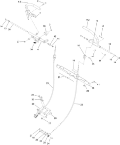 Motion Control Assembly Diagram and Parts List for 413000000 - 417999999 Toro Lawn Tractor