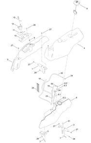 Fuel Pod Assembly Diagram and Parts List for 411000000 - 412517453 Toro Lawn Tractor