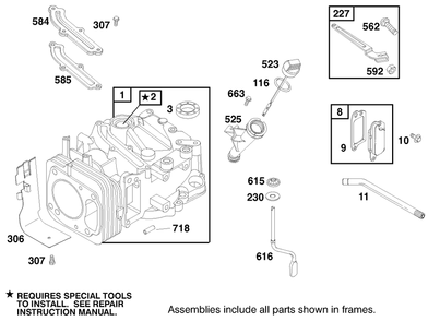 Engine Gts-200 Diagram and Parts List for 20487 8900001 - 8999999 Toro Lawn Mower