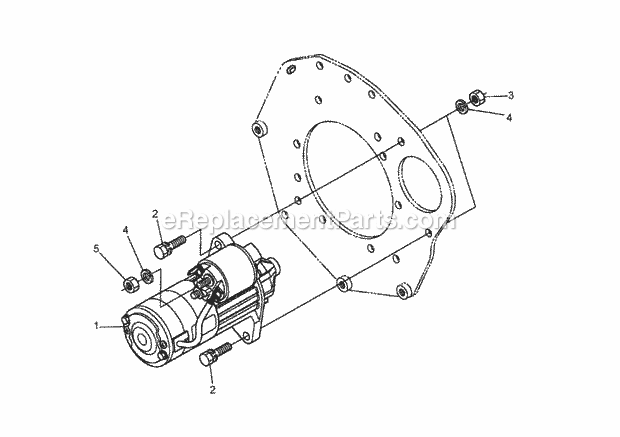 Starter Installation Assembly Diagram and Parts List for 260000001-260999999 Toro Lawn Mower