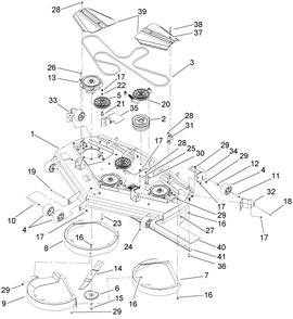 Part Location Diagram of 108-5282-01 Toro Chamber-Center