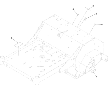 Main Frame Decal Assembly Diagram and Parts List for 409760523-999999999 Toro Aerator