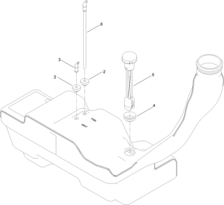 Fuel Tank Assembly No. 144-5303 Diagram and Parts List for 413000000 - 999999999 Toro Lawn Tractor