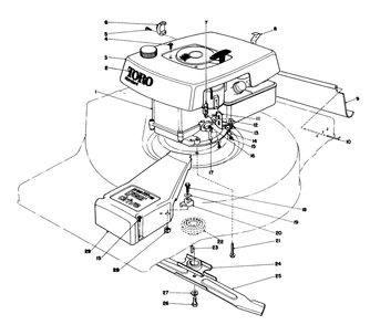 Engine Assembly Diagram and Parts List for 16870 2000001 - 2999999 Toro Lawn Mower
