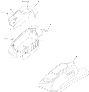 Control Console Assembly Diagram and Parts List for 403247209-404319999 Toro Lawn Mower