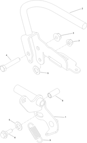 Control Handle Assembly 2 Diagram and Parts List for 403254000-404314199 Toro Lawn Mower