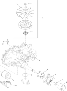 Rh Transaxle Assembly Diagram and Parts List for 410200000-999999999 Toro Lawn Tractor