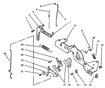 Engine Controls Diagram and Parts List for 4900001 - 4999999 Toro Lawn Tractor