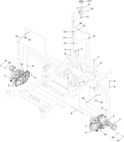 Part Location Diagram of 126-4883 Toro Rh Transaxle Assembly