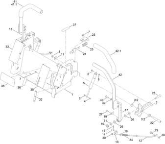Part Location Diagram of 117-7423 Toro BRACKET-CONTROL