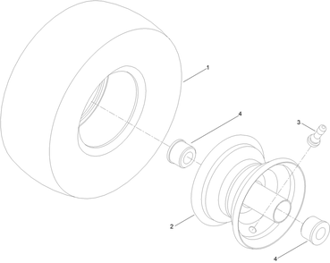 Wheel Assembly No. 145-4692 Diagram and Parts List for 417200000 - 417499999 Toro Lawn Tractor
