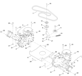 Hydraulic Drive Assembly Diagram and Parts List for 418000000 - 418311639 Toro Lawn Tractor