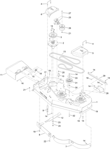 Part Location Diagram of 127-1936 Toro Deck Asm