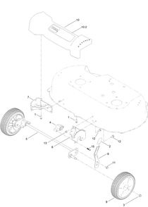 Front Wheel And Height-Of-Cut Assembly Diagram and Parts List for 413000000 - 414514168 Toro Lawn Mower