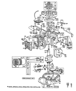 Engine, Briggs & Stratton Model No. 130902-0333-01 Diagram and Parts List for 2000001 - 2999999 Toro Chipper Shredder
