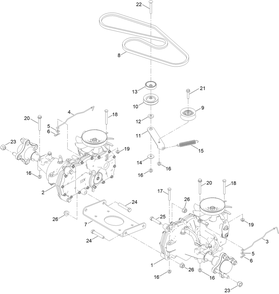 Traction Drive Assembly Diagram and Parts List for 417200000 - 417499999 Toro Lawn Tractor