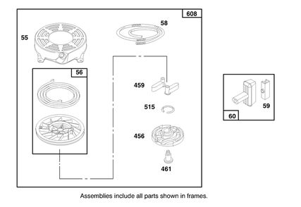 Engine Briggs & Stratton Model 12h802-0658-01 Diagram and Parts List for 7900001 - 7999999 Toro Lawn Mower